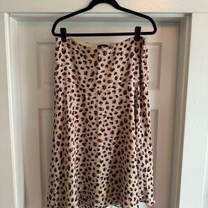 Theory Animal Print A-Line Skirt